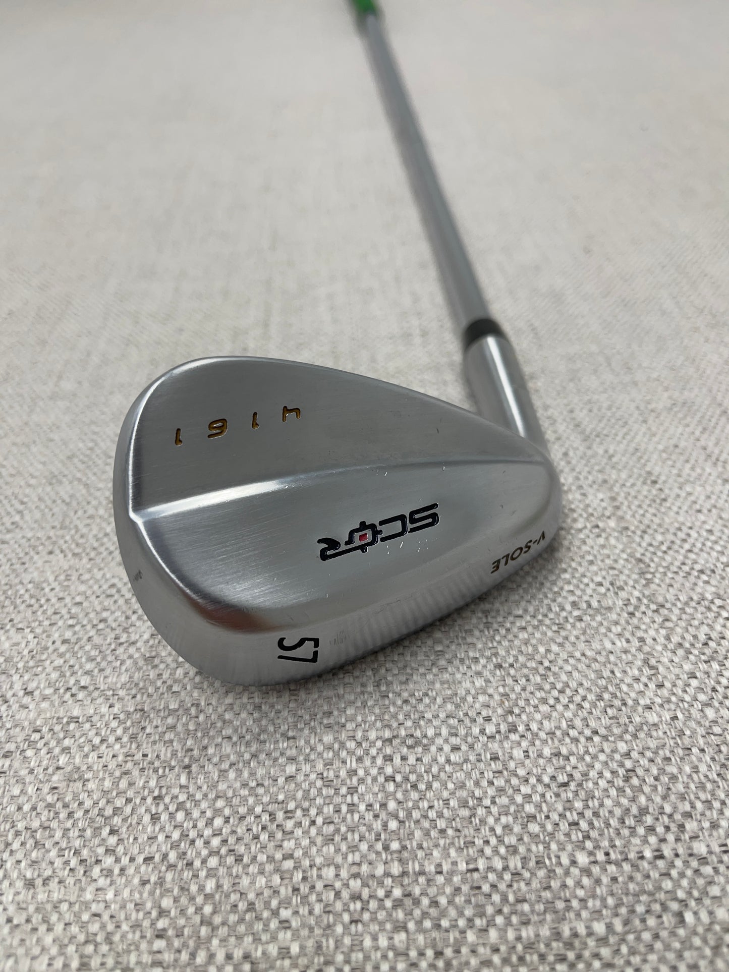 SCOR Left-Hand Forged V-Sole Left-Hand Sand Wedge. 57 Degree, Stiff Flex - Excellent Condition # 14033