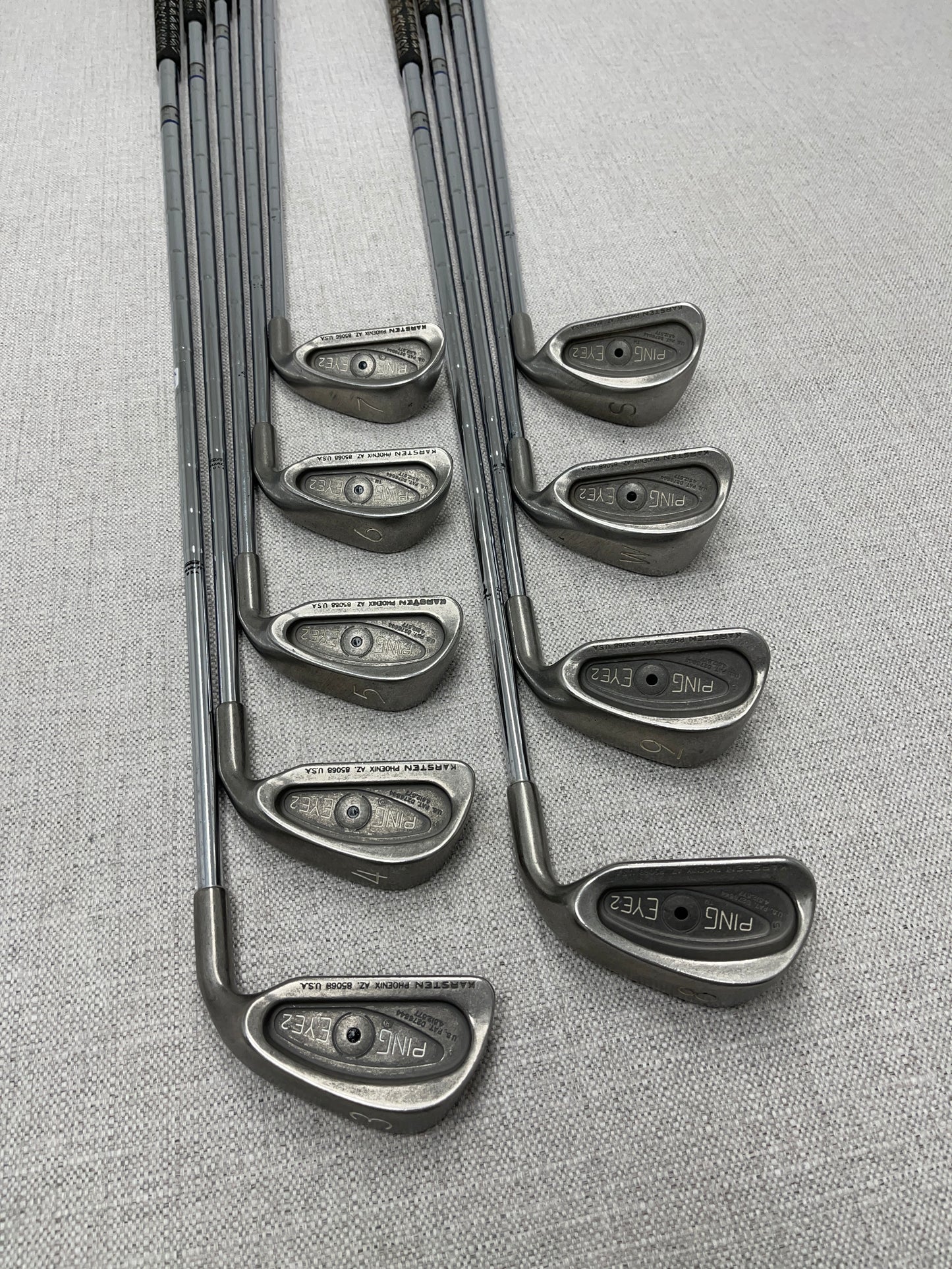 PING Eye-2 Black-Dot Iron Set (3-P+S) ZZ-Lite Stiff Steel - Very Good Condition # 14323