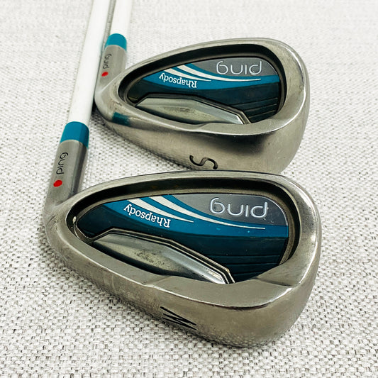 PING Rhapsody Red-Dot Ladies Single Iron. Sold Separately. Ladies Graphite - Good Condition # 13821