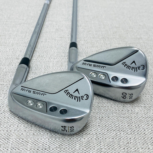 Callaway JAWS Raw-Face Wedge Set (54.10S, 60.10S) Dynamic Gold Spinner 115 Steel - Excellent Condition # 14089