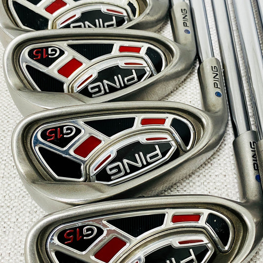 PING G15 Blue-Dot Left-Hand Single Iron. Sold Separately. Regular Flex Steel - Good Condition # 13984