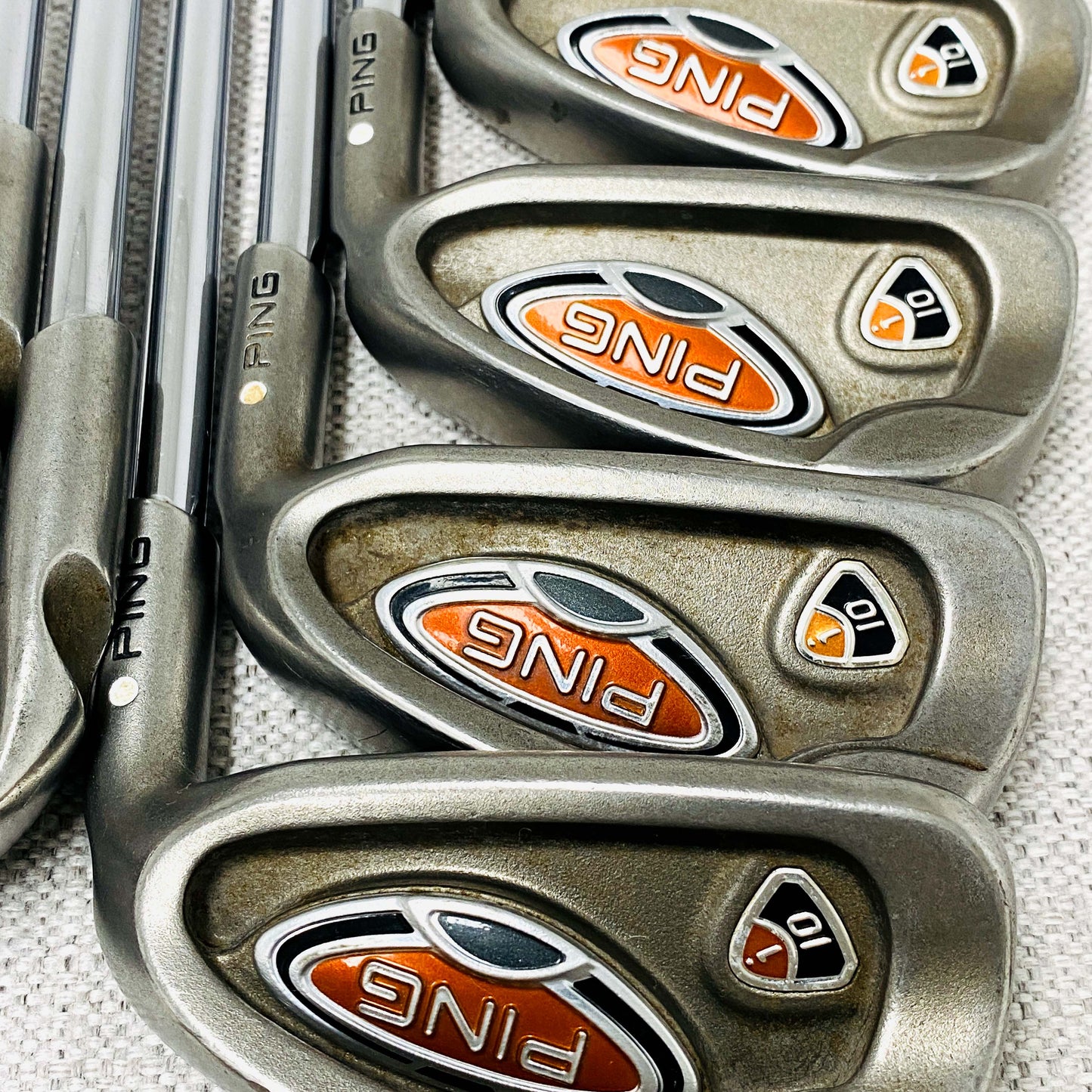 PING i10 White-Dot Single Iron. Sold Separately. Z765 Stiff Steel - Very Good Condition # 13934