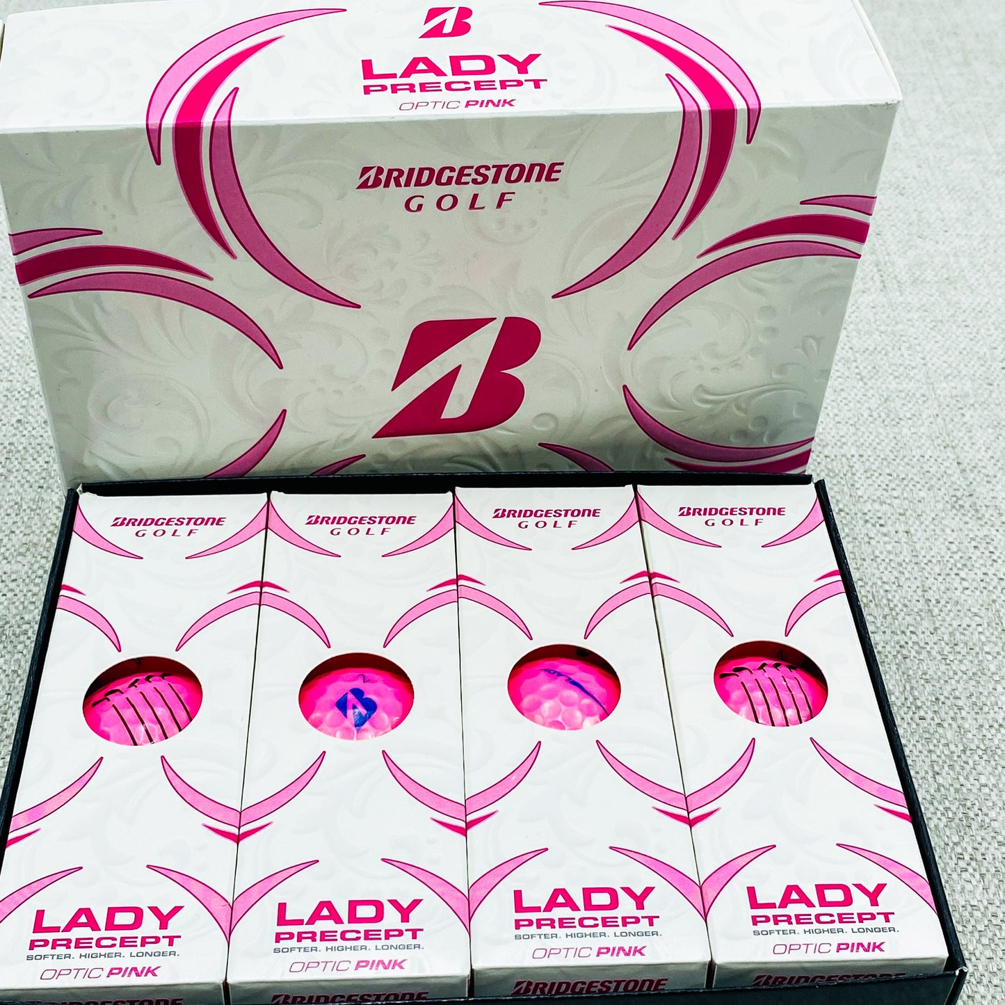 Bridgestone Lady Precept Golf Balls (Optic Pink) 2 Dozen - Brand New