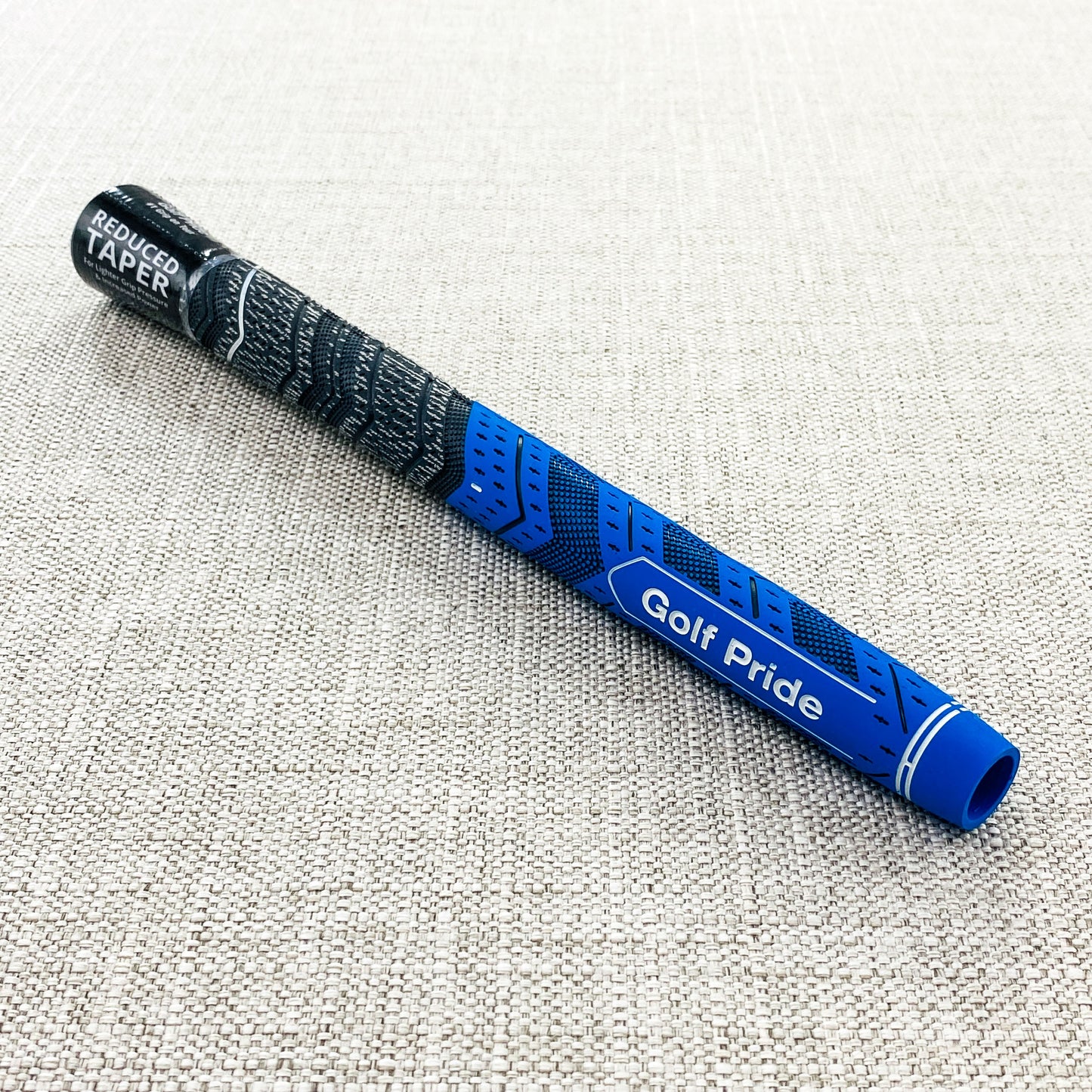 Golf Pride MCC +4 swing grip. Choice of size. Blue/Black - Price includes fitment.