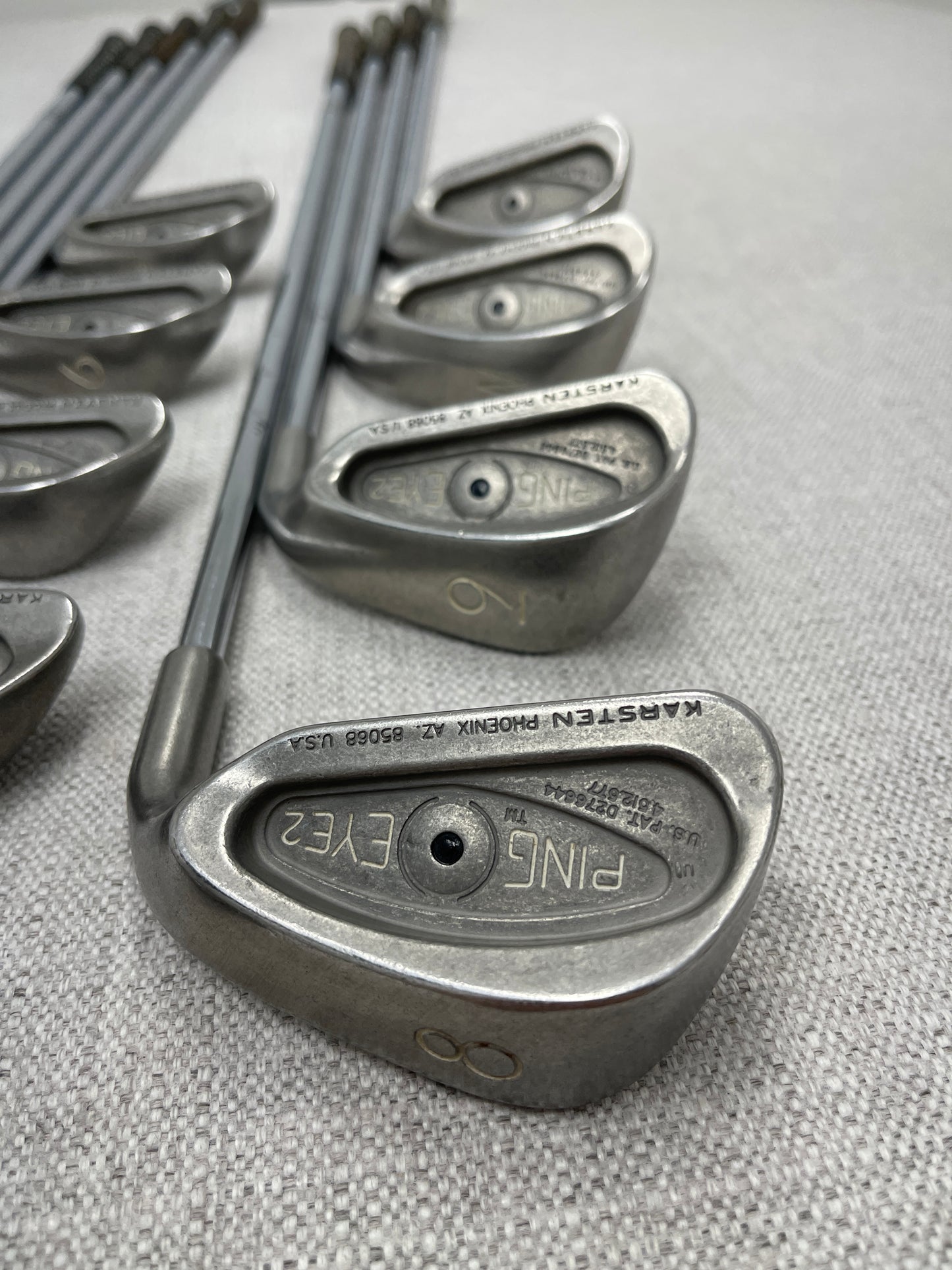 PING Eye-2 Black-Dot Iron Set (3-P+S) ZZ-Lite Stiff Steel - Very Good Condition # 14323
