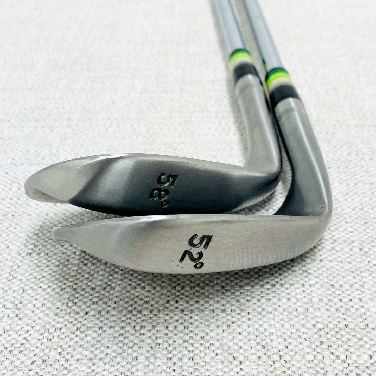 Custom Titleist Vokey 200-series raw wedge set (52, 58) S300 Stiff Flex - As New # 13895