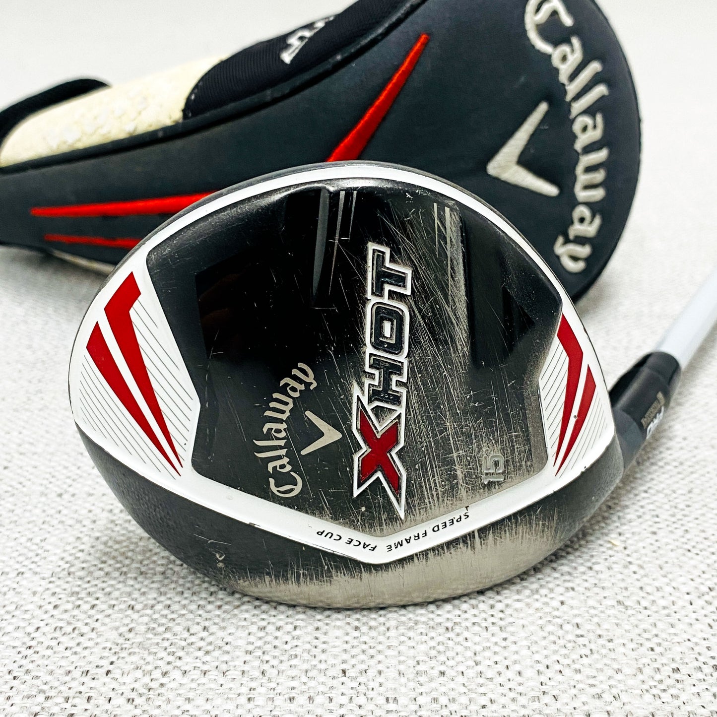 Callaway X-Hot Pro Left-Hand 3-Wood. 15 Degree, Stiff Flex - Good Condition # 13998
