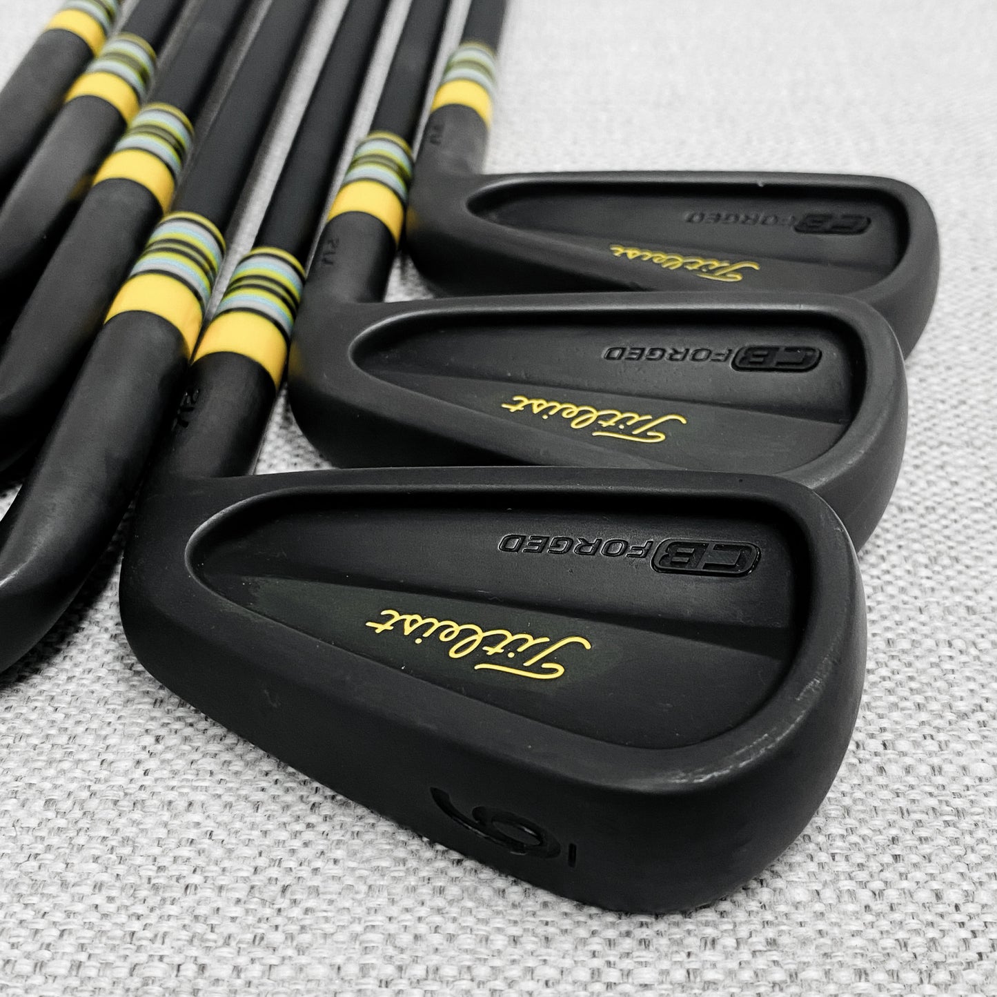 Custom Titleist 712CB Black Iron Set (4-P) Modus 105 Stiff Flex - As New