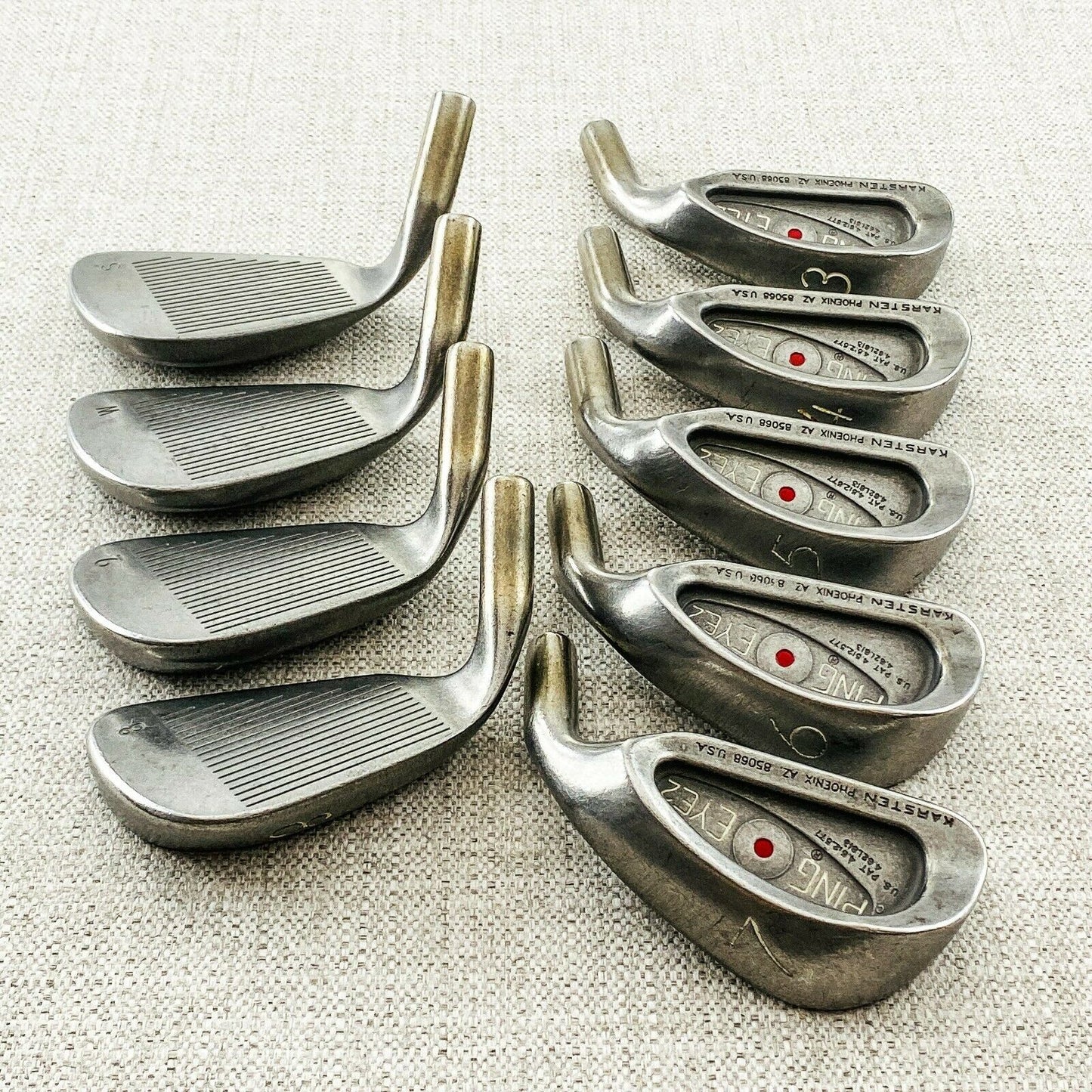 PING Eye-2 Red-Dot Iron Head Set (3-P+S) Heads Only! Very Good Condition # T162