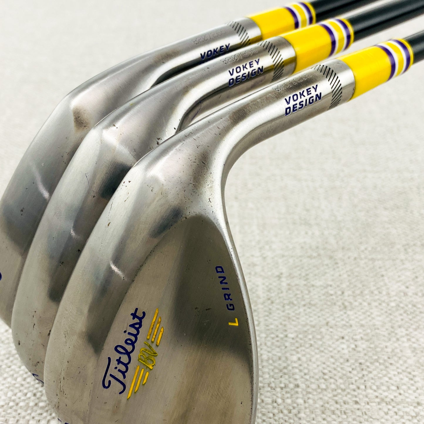 Titleist Vokey SM5 Wedge Set (52, 56, 60) Custom Raw refinish - S200 Onyx