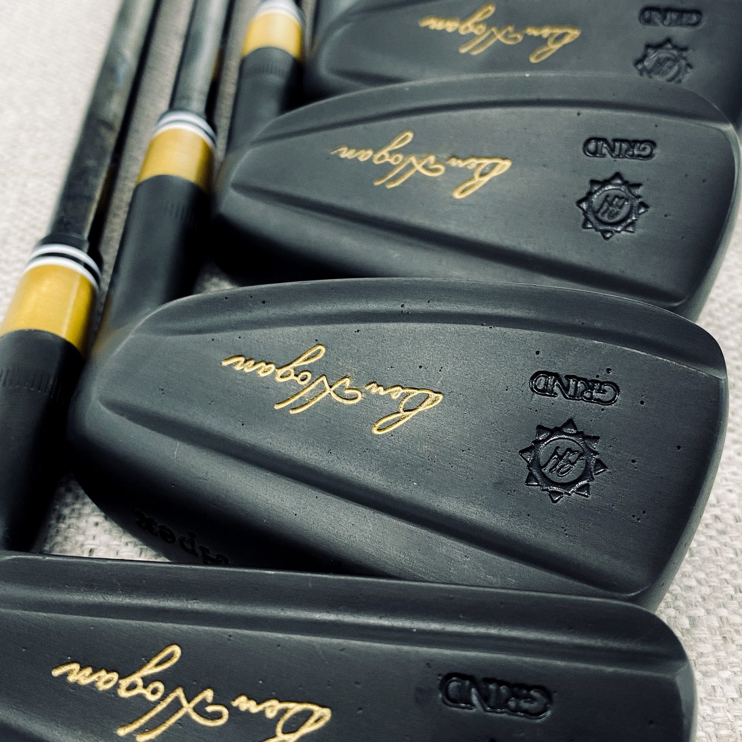 Ben Hogan 1990 Apex Iro Set (3-P) Custom Black refinish - KBS $-Taper 130 Extra Stiff