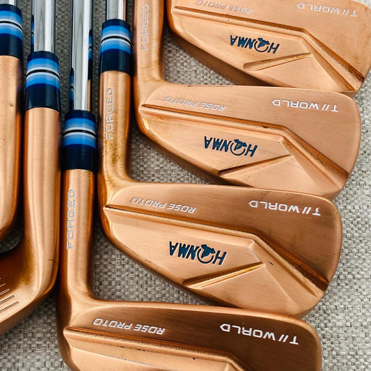 Honma Rose Proto Irons (4-10) Custom Copper refinish. X100 Extra Stiff