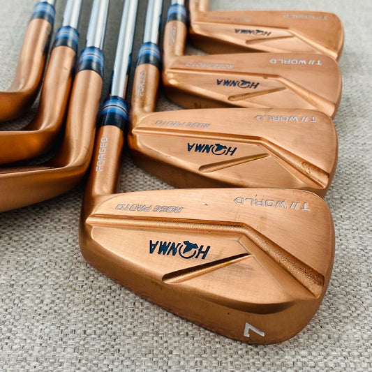 Honma Rose Proto Irons (4-10) Custom Copper refinish. X100 Extra Stiff