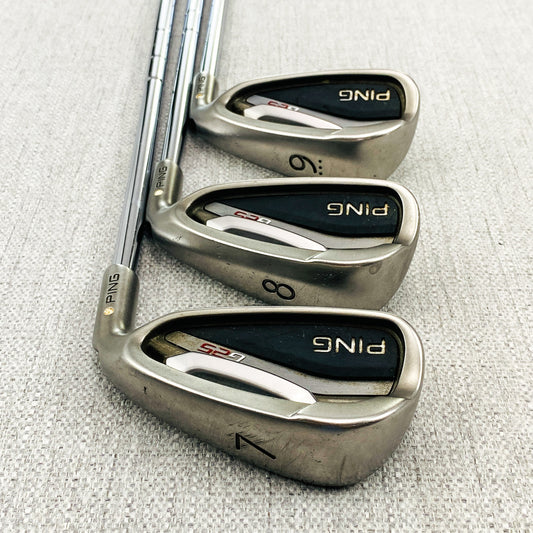 PING G25 White-Dot Single Iron. Sold Separately. Stiff Flex Steel - Very Good Condition # 12108