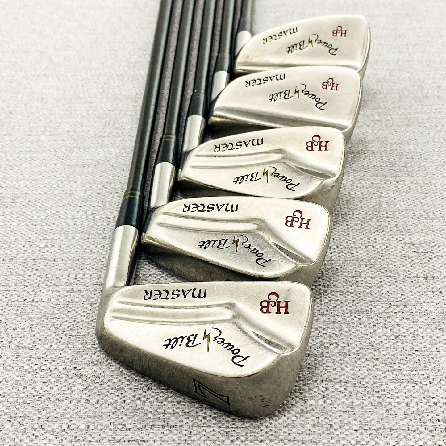 PowerBilt Master Iron Set (3-10+Wedge) Regular Flex Graphite - Good Condition # T867
