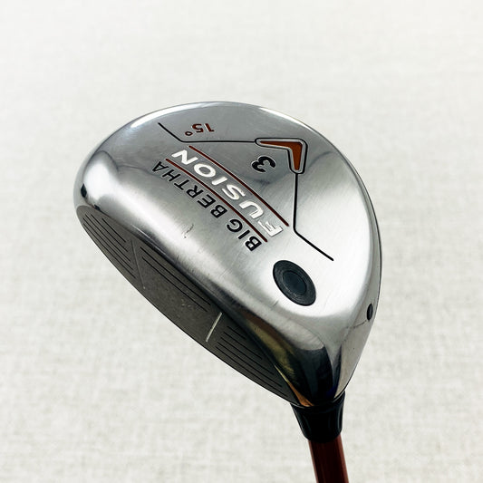 Callaway Big Bertha Fusion LEFT-HAND 3-Wood. 15 Degree, Regular Flex - Very Good Condition # 12385