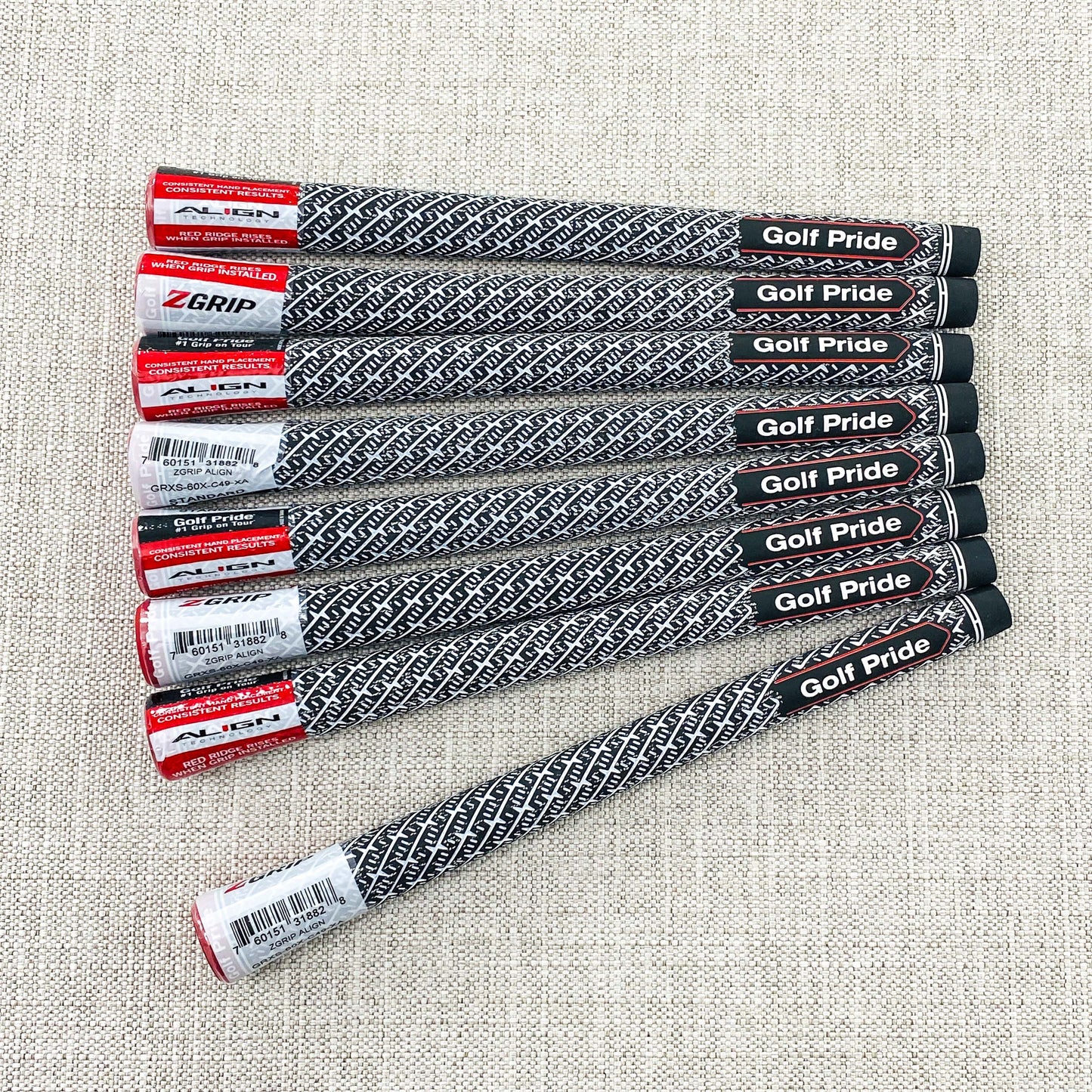Golf Pride Z-Grip Align swing grip. Choice of size. Black/White - Price includes fitment.