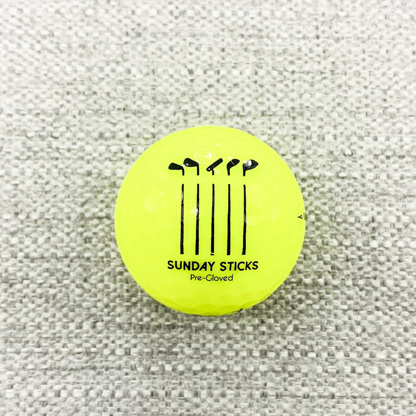 2022 Bridgestone Tour B-RXS (yellow) - 2 x dozen, brand new. Sunday Sticks logo.