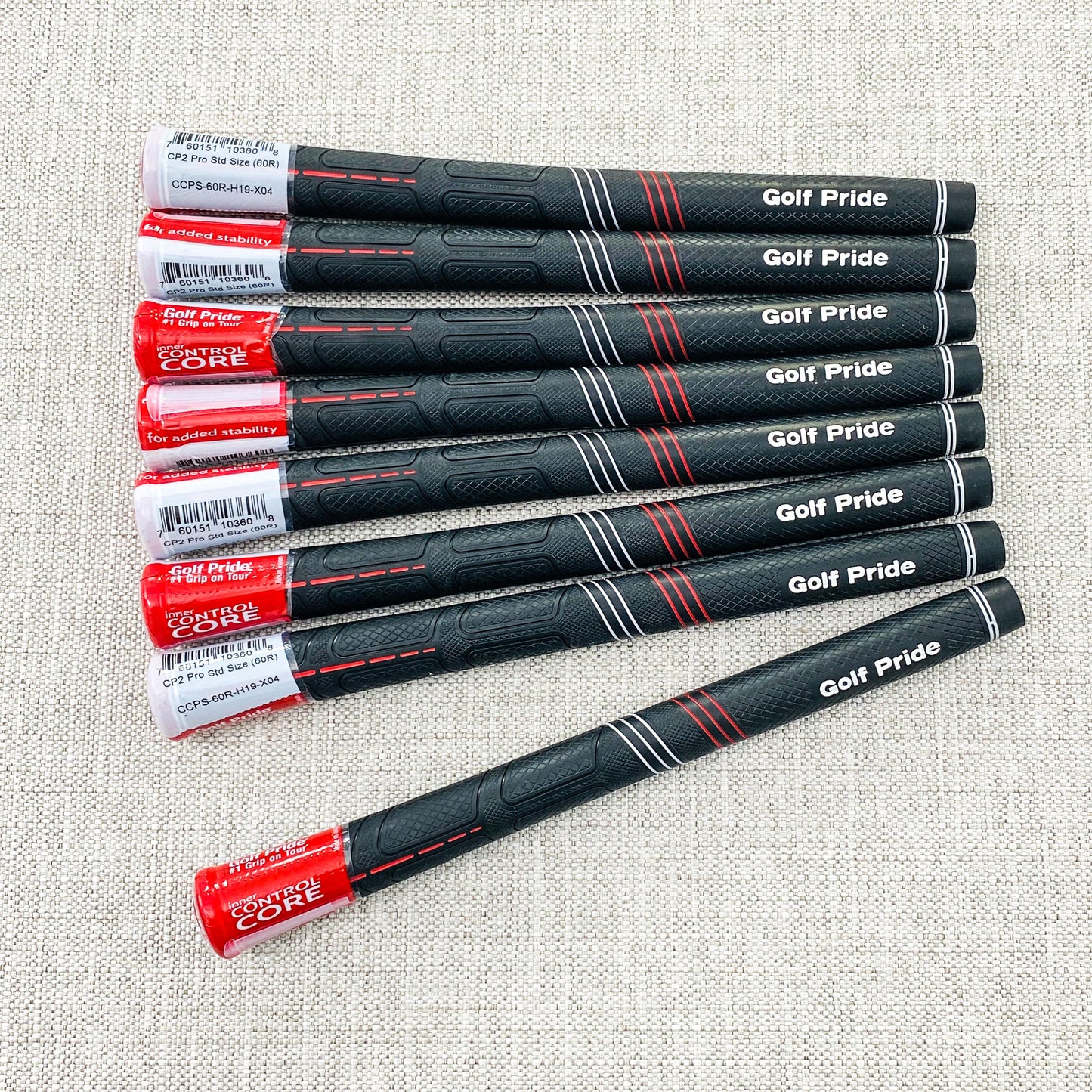 Golf Pride CP2 Pro swing grip. Choice of size. Black- Price includes fitment.