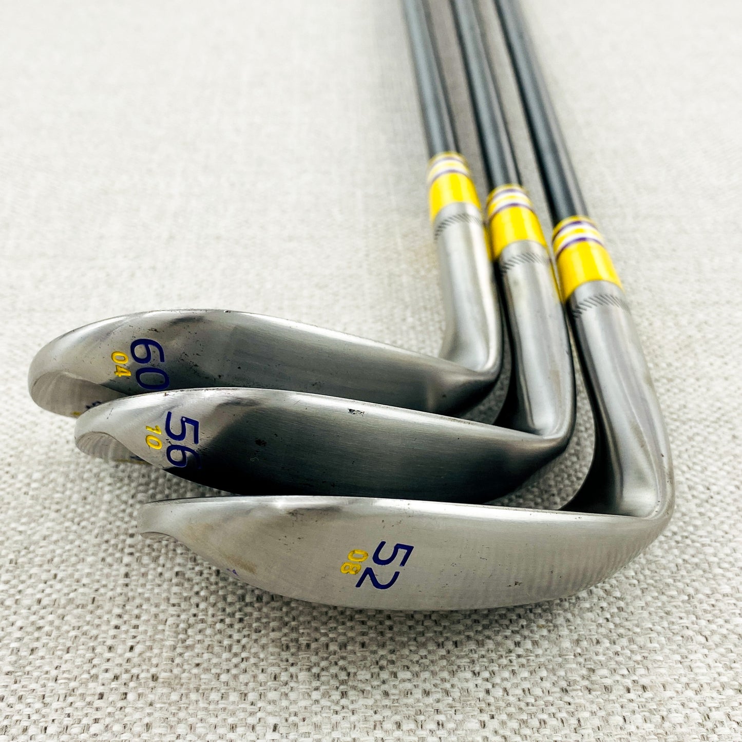 Titleist Vokey SM5 Wedge Set (52, 56, 60) Custom Raw refinish - S200 Onyx